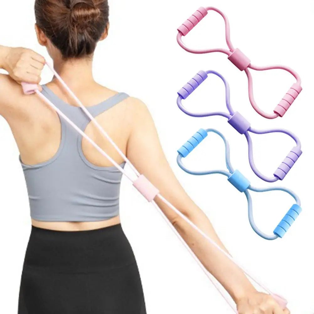 1 Pc 8 - word Type Resistance Band Stretch Fitness Elastic Exercise Belt Elastic Arm Band Yoga Women Equipment Equipment Fitn G2h5 - FitInForge