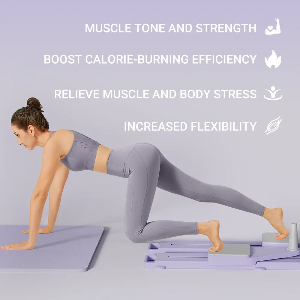 Abs & Ski Board - Portable Core/Leg Trainer, Split Pilates - Reformer - FitInForge