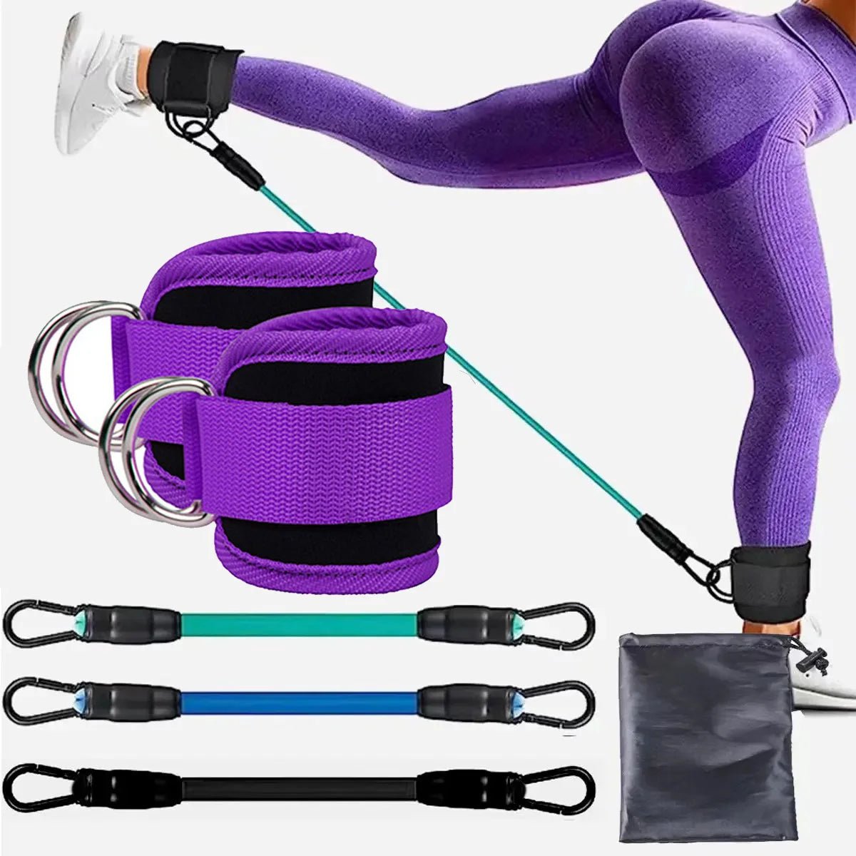 Resistance Bands Set Ankle Straps Adjustable Foot Support Padded Cuff Ankle Weight Leg Training Brace Yoga Sport Gym Equipment - FitInForge