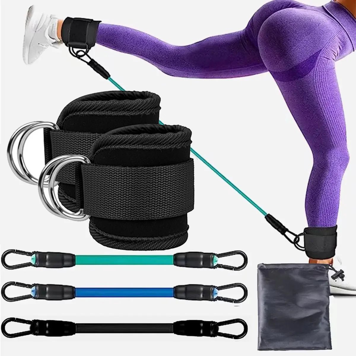 Resistance Bands Set Ankle Straps Adjustable Foot Support Padded Cuff Ankle Weight Leg Training Brace Yoga Sport Gym Equipment - FitInForge