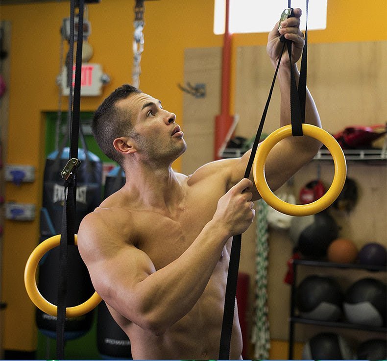 Rings Fitness Adult Gymnastics Training Pull - Ups Indoor Fitness Equipment Home Stretching Exercise Spine Traction - FitInForge