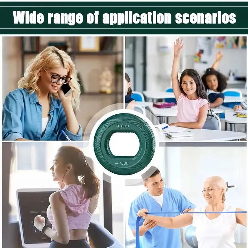 Silicone Finger Gripper Ring Hand Muscle Strengthener Ring Wrist Finger Trainer Exercise Carpal Expander Workout Fitness Device - FitInForge