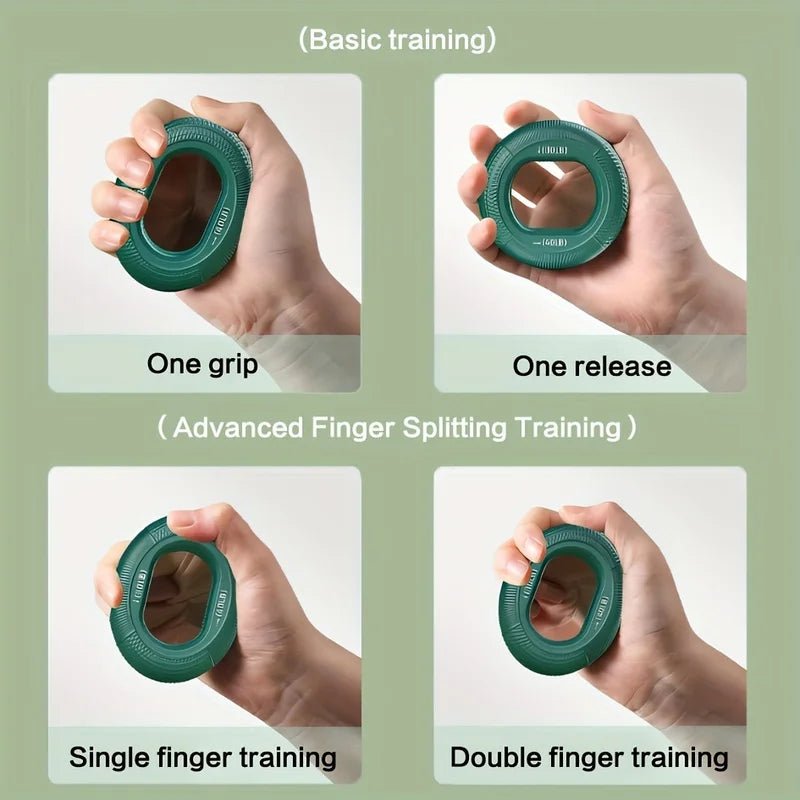 Silicone Finger Gripper Ring Hand Muscle Strengthener Ring Wrist Finger Trainer Exercise Carpal Expander Workout Fitness Device - FitInForge