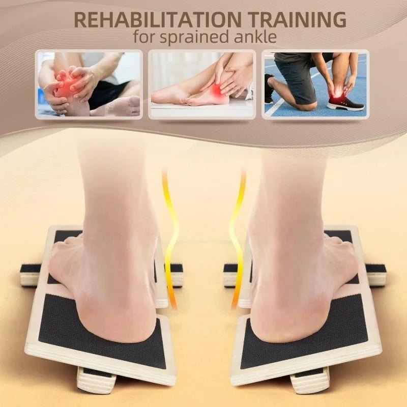 Wooden Foot Trainer Single Foot Balance Board For Ballet Pilates Balance Training Ankle Strengthener Exerciser Plantar Fasciitis - FitInForge