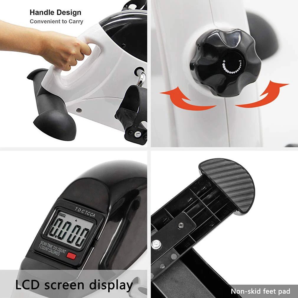 1PC Undertable Bicycle Pedal Exercise Machine Portable Home Fitness Bicycle Pedal Exercise Machine Foot Pedal Portable Bicycle - FitInForge