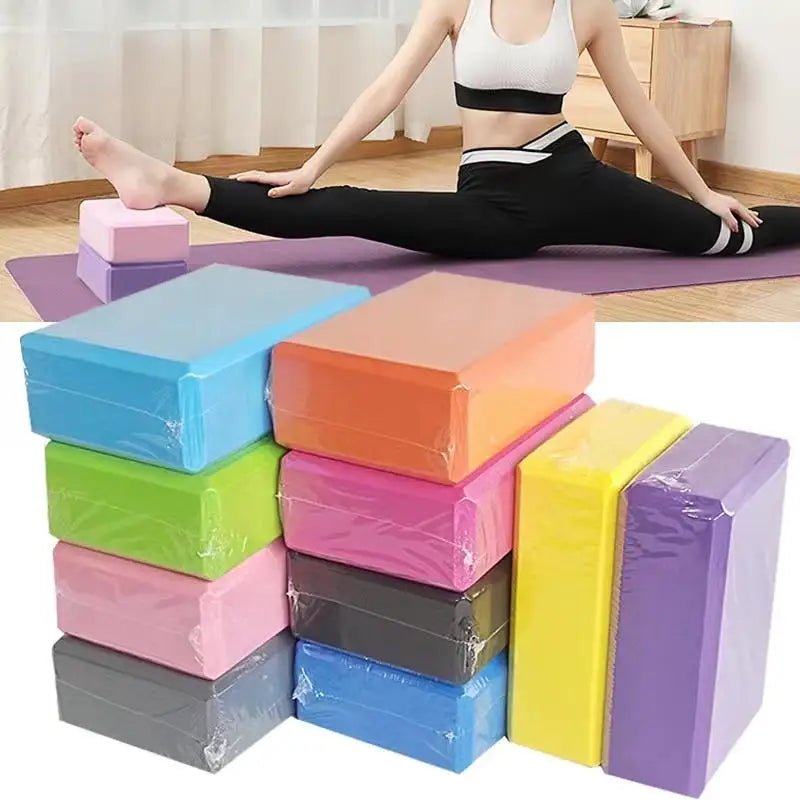 2PCS EVA Gym Blocks Foam Brick Training Exercise Fitness Equipment Dance Yoga Auxiliary Tool Stretching Body Shaping Yoga Blocks - FitInForge
