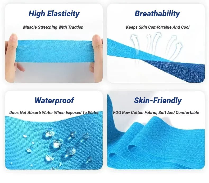 5CMX5M Athletic Elastoplast Injury Sports Tape Muscle Recovery Patch Lift Chest Anti Sagging Knee Elbow Stretch Fitness Brace - FitInForge