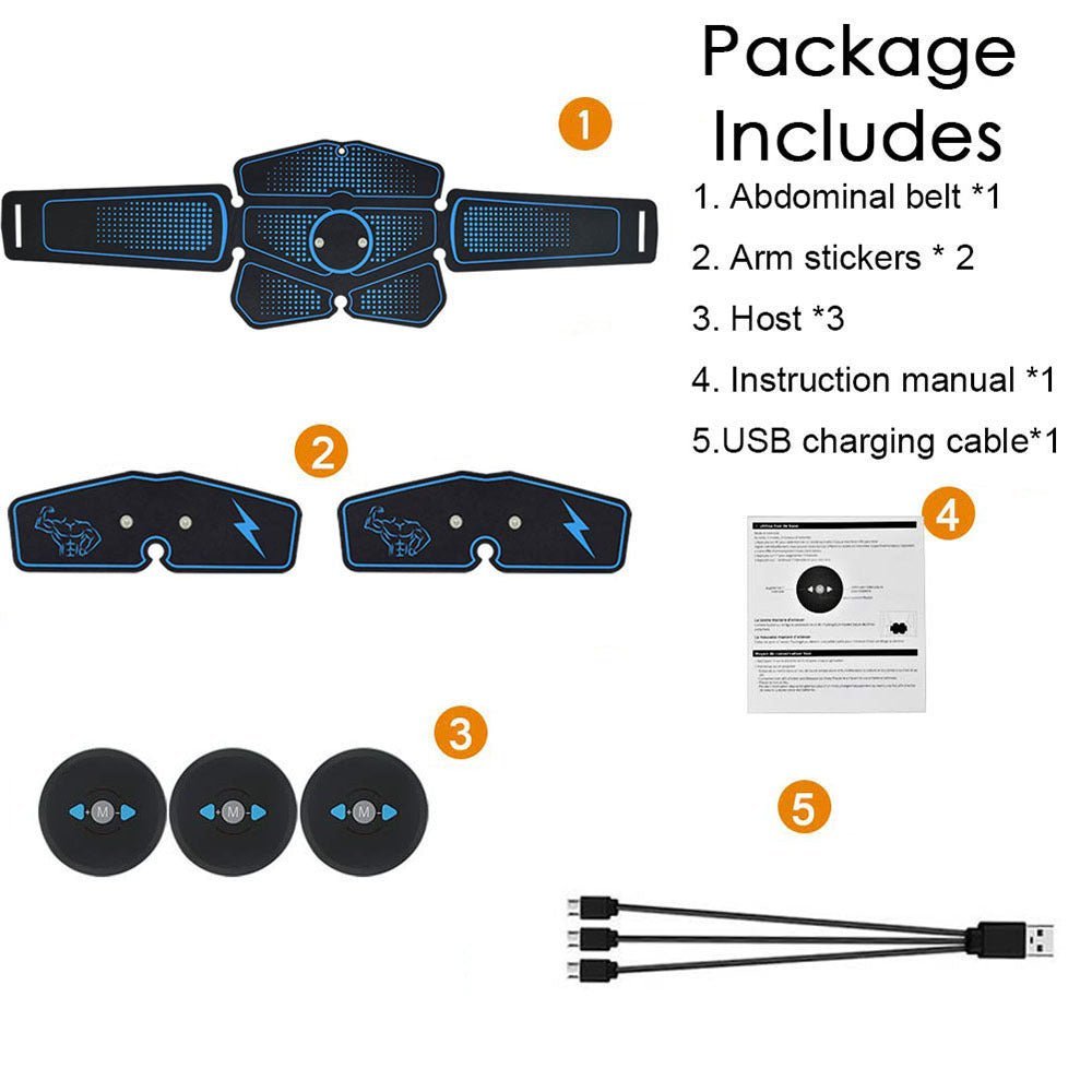 Abdominal muscle training with EMS fitness equipment - fitforgesho