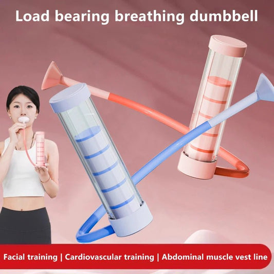 Abdominal Training Dumbbell, 1 Set Breathing Exercise Device, Lung Capacity Trainer for Men, Women and Adults. - FitInForge