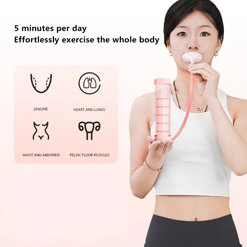 Abdominal Training Dumbbell, 1 Set Breathing Exercise Device, Lung Capacity Trainer for Men, Women and Adults. - FitInForge