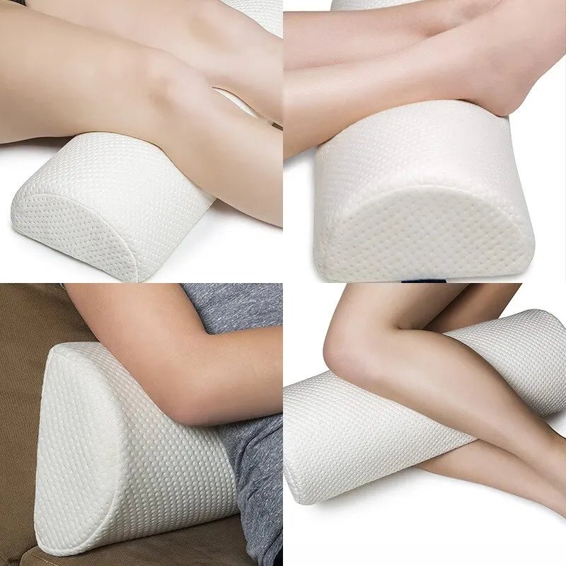 Comfort Bolster Pillow for Legs Back and Head Memory Foam Cotton Cover Lumbar Support Pillow for Semi Roll Pillow - FitInForge