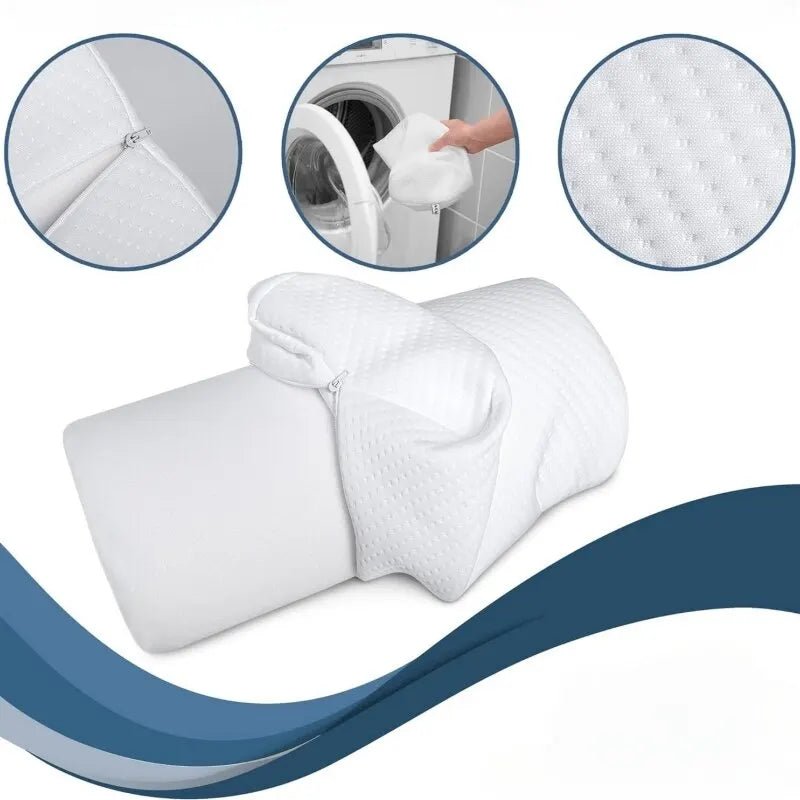 Comfort Bolster Pillow for Legs Back and Head Memory Foam Cotton Cover Lumbar Support Pillow for Semi Roll Pillow - FitInForge
