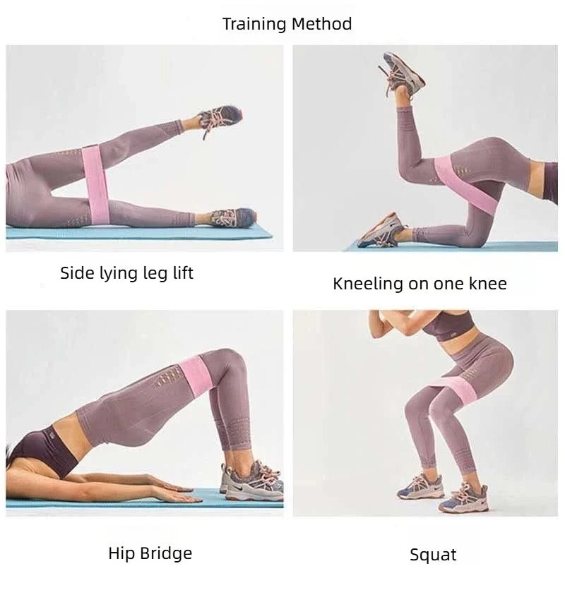 Elastic squat resistance belt buttock fitness stretch belt yoga stretch training belt - FitInForge