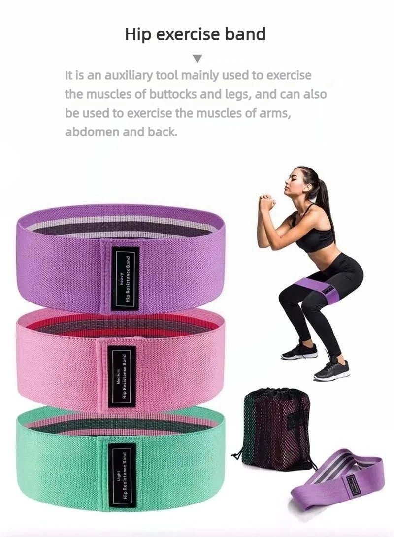 Elastic squat resistance belt buttock fitness stretch belt yoga stretch training belt - FitInForge