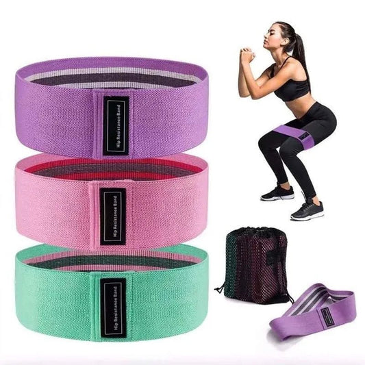 Elastic squat resistance belt buttock fitness stretch belt yoga stretch training belt - FitInForge