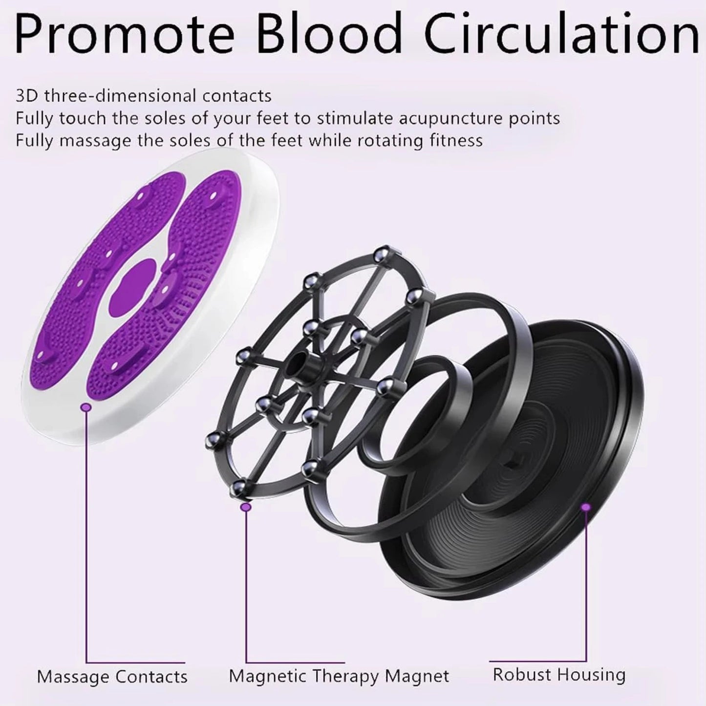 Exercise Waist Twisting Disc Foot Massage Waist Torsion Disc Fitness Equipment Portable Magnetic Tension Waist Twisting Machine - FitInForge