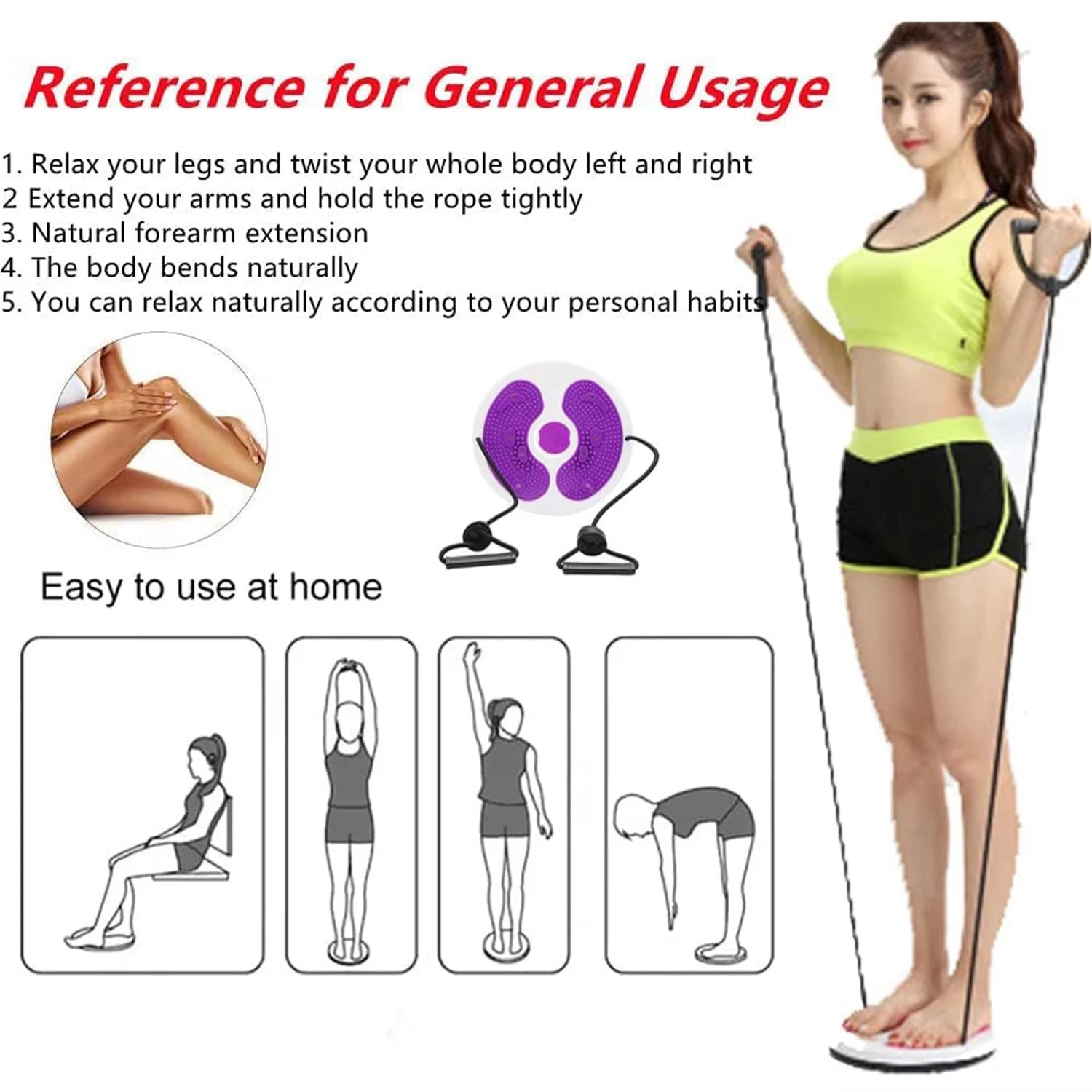 Exercise Waist Twisting Disc Foot Massage Waist Torsion Disc Fitness Equipment Portable Magnetic Tension Waist Twisting Machine - FitInForge