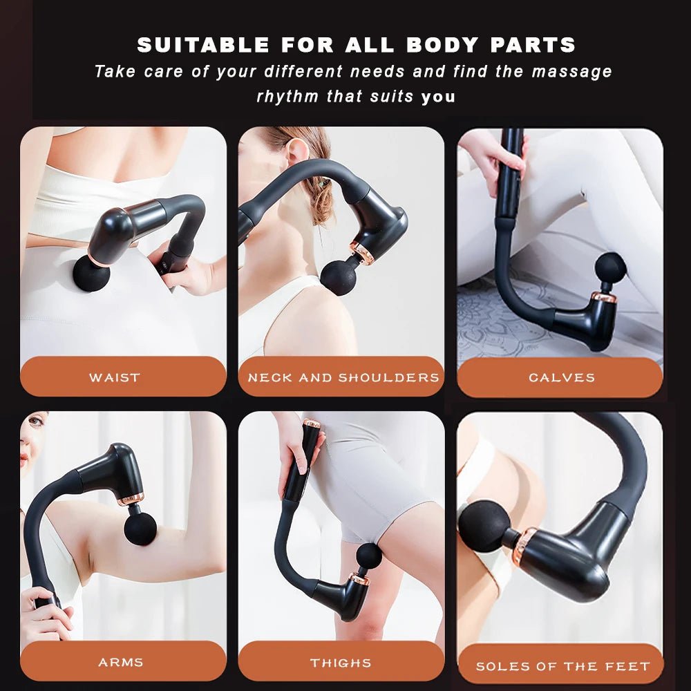 Fascia gun Handle Elbow 3 Modes 6 Gears Adjust Muscle - FitInForge