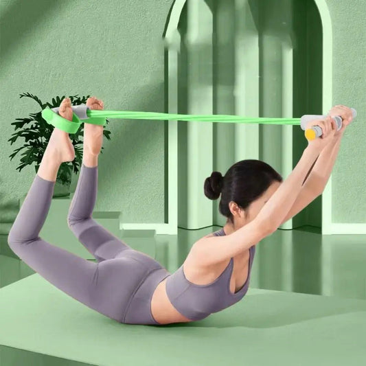 Fitness Equipment 4 - Tube Yoga Pedal Puller Rubber Abdominal Exerciser Resistance Band Thicken Elastic Pull Rope Home - FitInForge