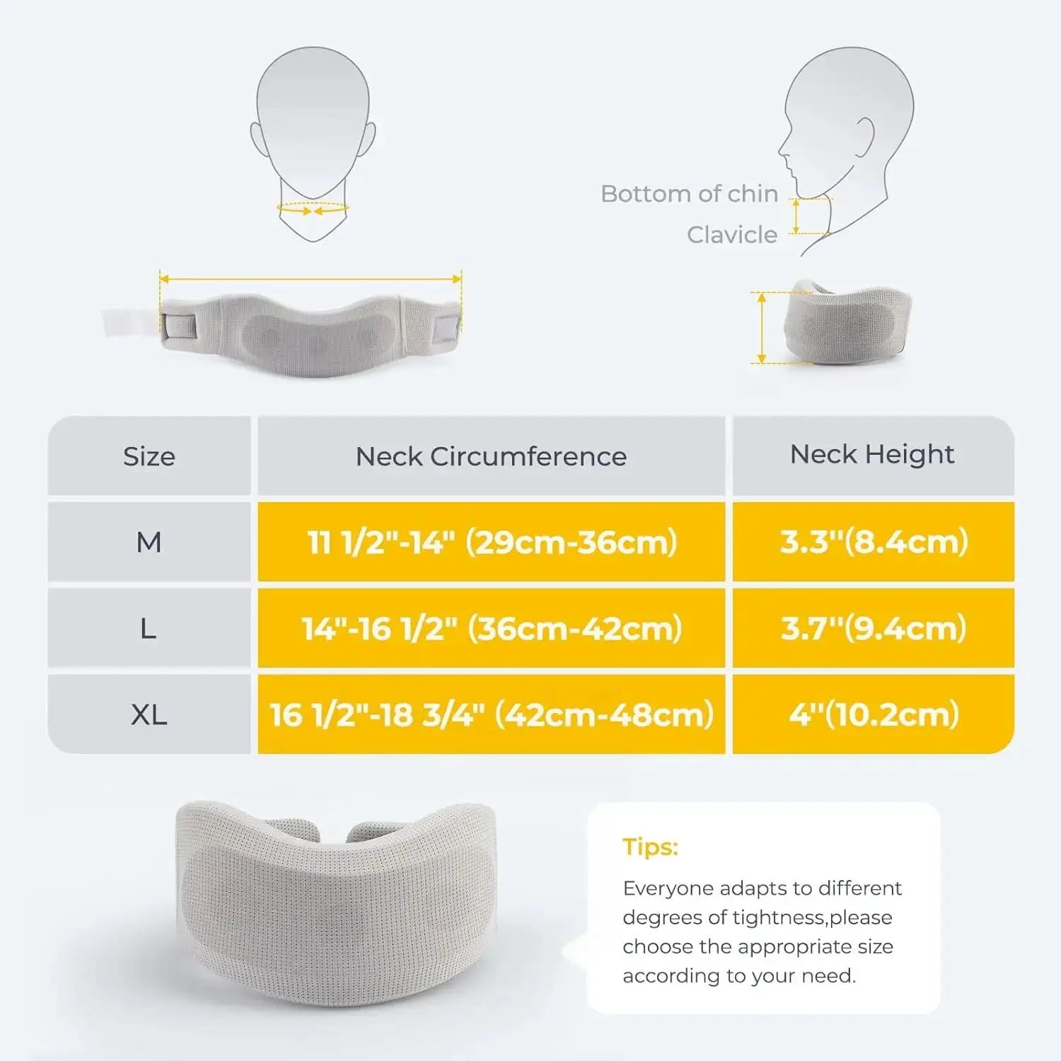 Household Neck Brace for Reducing Head and Neck Load, Protecting Neck and Neck, Fixing Neck Brace for Correction and Therapy - FitInForge