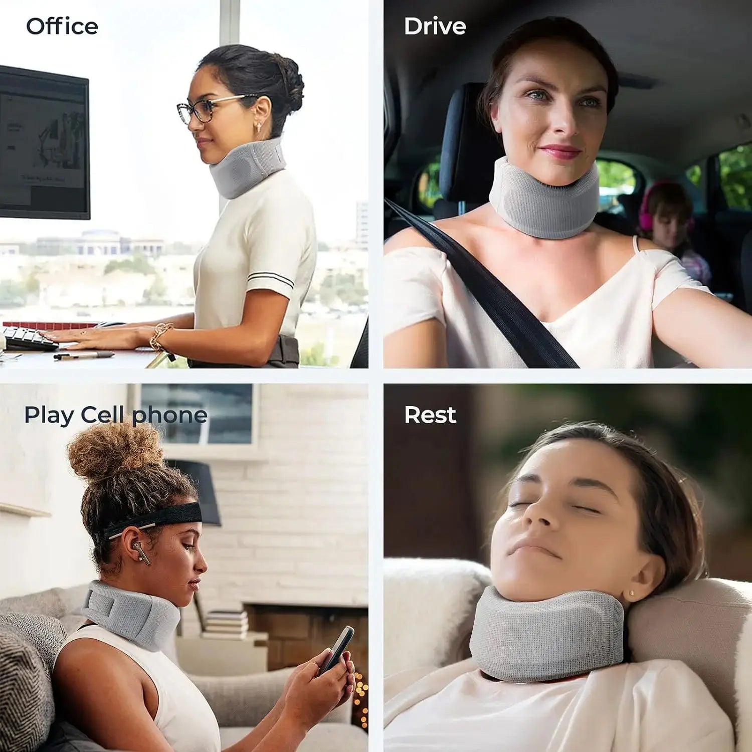 Household Neck Brace for Reducing Head and Neck Load, Protecting Neck and Neck, Fixing Neck Brace for Correction and Therapy - FitInForge