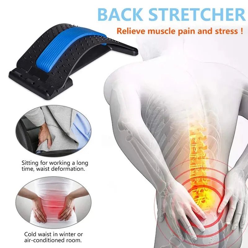 Lumbar Soothing Device, Lumbar Stretching Massager, Yoga Spine Correction, Hump Back Exercise and Stretching Equipment - FitInForge