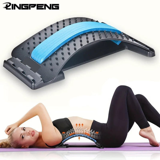 Lumbar Soothing Device, Lumbar Stretching Massager, Yoga Spine Correction, Hump Back Exercise and Stretching Equipment - FitInForge