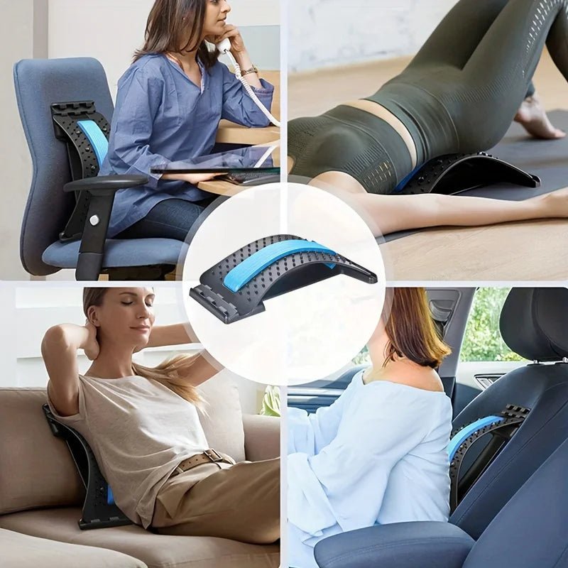 Lumbar Soothing Device, Lumbar Stretching Massager, Yoga Spine Correction, Hump Back Exercise and Stretching Equipment - FitInForge