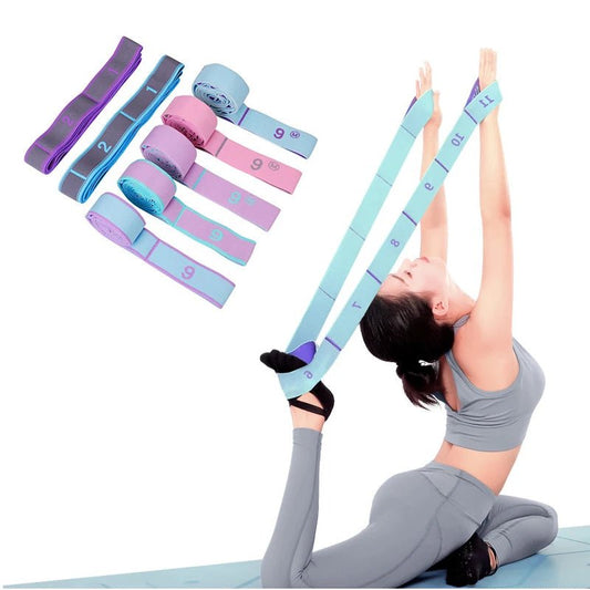 Multi - Section Elastic Yoga Resistance Bands Adult Child Dance Training Gym Home Pilates Exercise Pull Strap Belt Fitness Sport - FitInForge