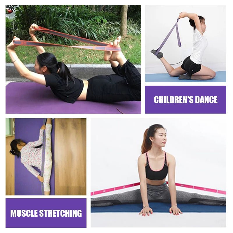 Multi - Section Elastic Yoga Resistance Bands Adult Child Dance Training Gym Home Pilates Exercise Pull Strap Belt Fitness Sport - FitInForge