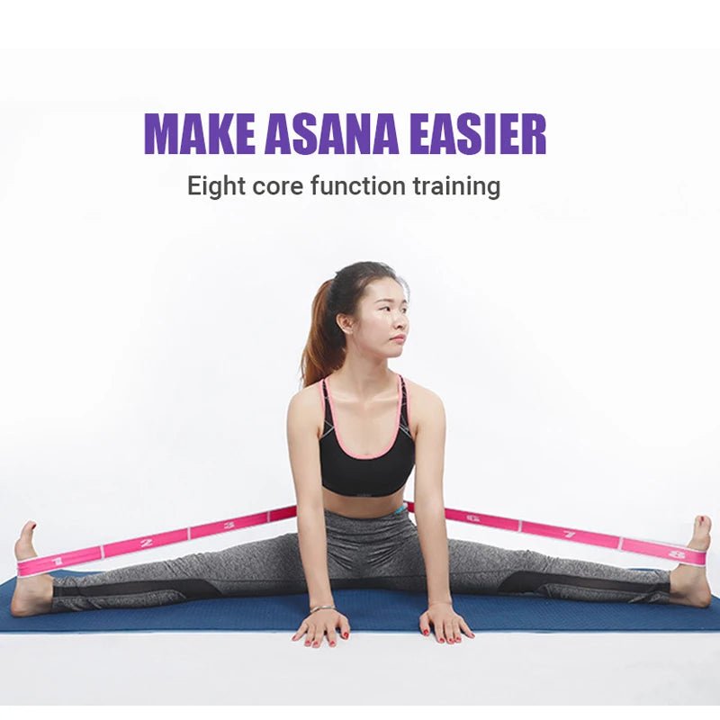 Multi - Section Elastic Yoga Resistance Bands Adult Child Dance Training Gym Home Pilates Exercise Pull Strap Belt Fitness Sport - FitInForge