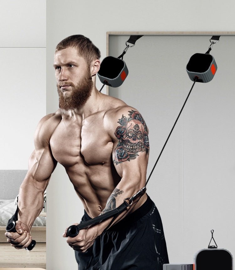 Multifunctional Fitness Strength Resistance Training Chest Expander Dumbbell Rowing Machine Exercise Chest Muscle Comprehensive Fitness Equipment - fitforgesho