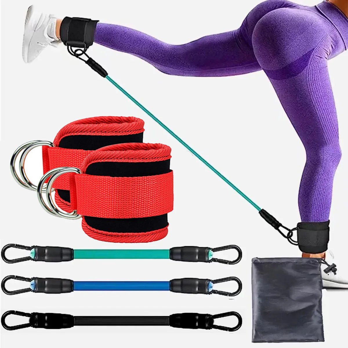 Resistance Bands Set Ankle Straps Adjustable Foot Support Padded Cuff Ankle Weight Leg Training Brace Yoga Sport Gym Equipment - FitInForge