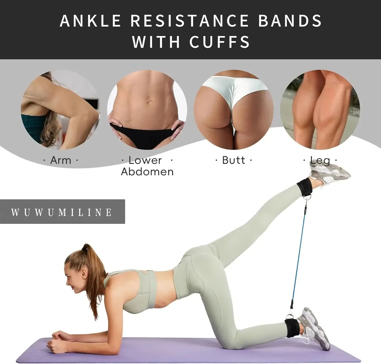 Resistance Bands Set Ankle Straps Adjustable Foot Support Padded Cuff Ankle Weight Leg Training Brace Yoga Sport Gym Equipment - FitInForge