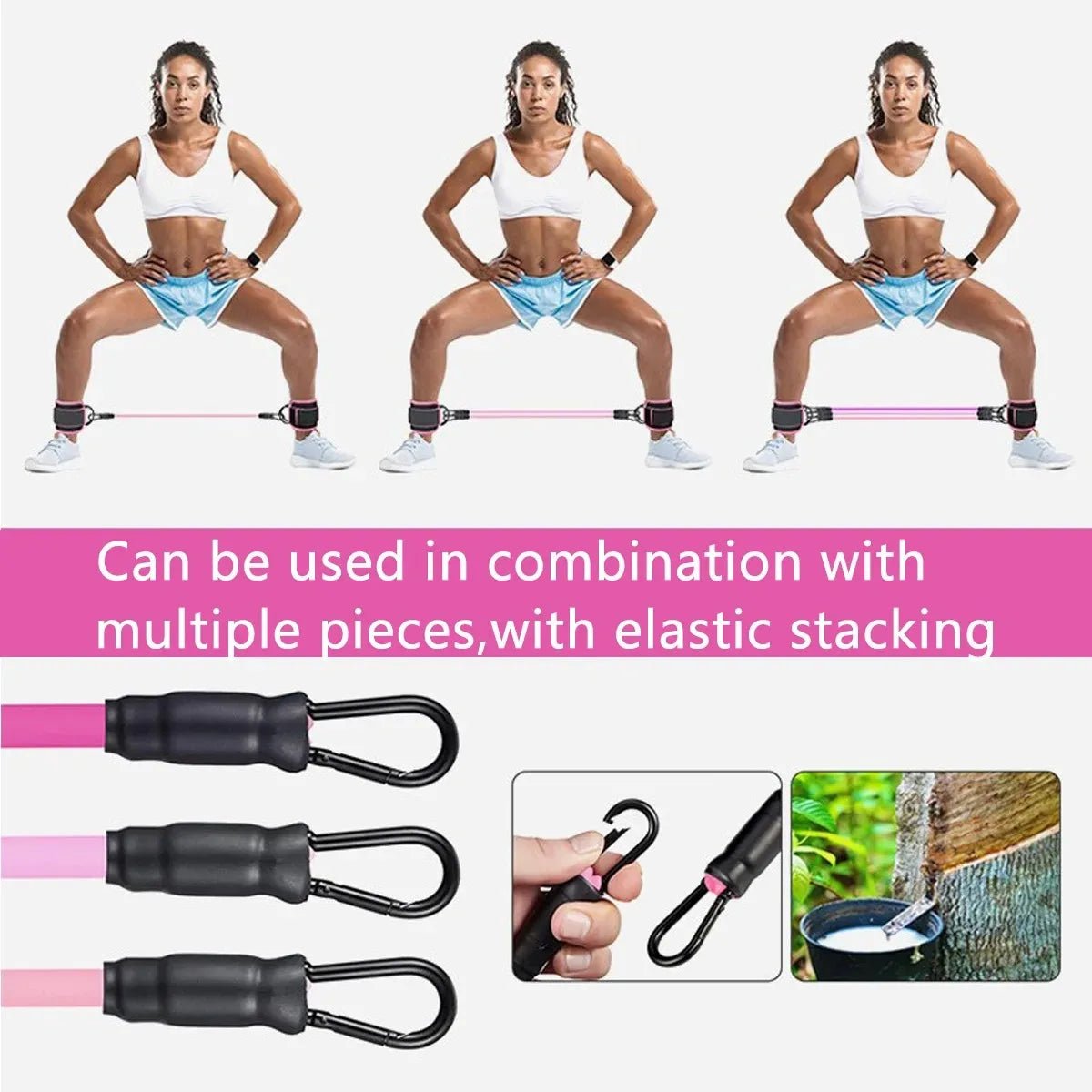 Resistance Bands Set Ankle Straps Adjustable Foot Support Padded Cuff Ankle Weight Leg Training Brace Yoga Sport Gym Equipment - FitInForge