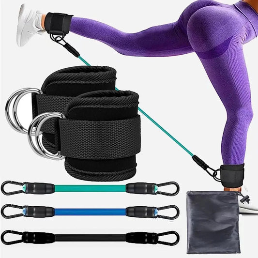 Resistance Bands Set Ankle Straps Adjustable Foot Support Padded Cuff Ankle Weight Leg Training Brace Yoga Sport Gym Equipment - FitInForge
