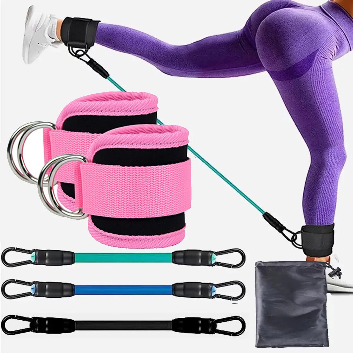 Resistance Bands Set Ankle Straps Adjustable Foot Support Padded Cuff Ankle Weight Leg Training Brace Yoga Sport Gym Equipment - FitInForge