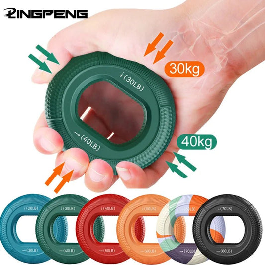 Silicone Finger Gripper Ring Hand Muscle Strengthener Ring Wrist Finger Trainer Exercise Carpal Expander Workout Fitness Device - FitInForge