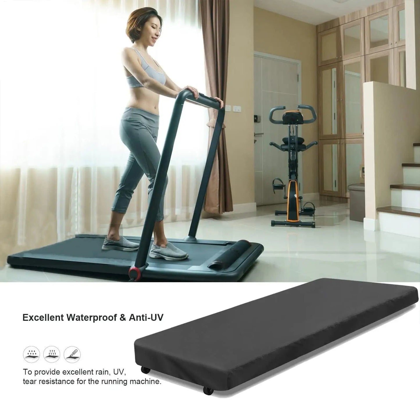 Treadmill Cover Treadmill Cover for Garage Dustproof Portable Running Machine Accessories for Office Home Indoor Outdoor Men - FitInForge