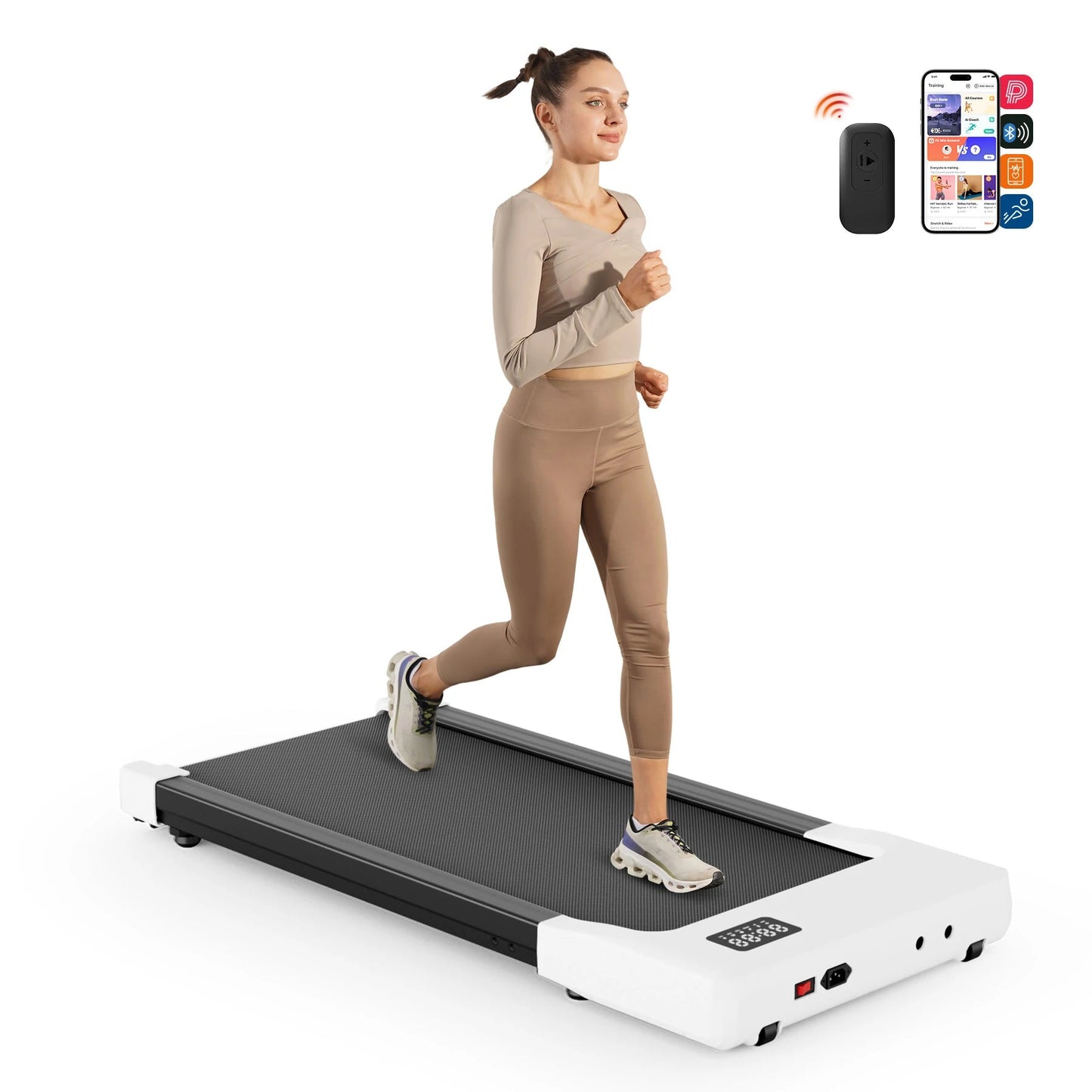 Walking Pad Under Desk Treadmill 2 in 1 Portable Treadmill with Remote Control LED Display 2.5HP Walkingpad for Home&Office - FitInForge