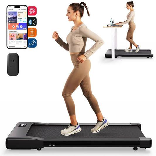 Walking Pad Under Desk Treadmill 2 in 1 Portable Treadmill with Remote Control LED Display 2.5HP Walkingpad for Home&Office - FitInForge