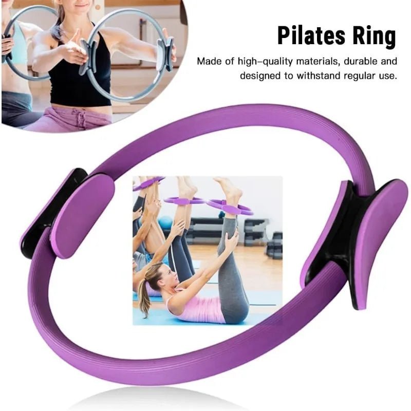 Yoga Sets for Women Pilates at Home Equipment Pilates Magic Ring Booty Bands for Working Out Glutes Yoga Ball 25cm Figure 8 Resi - FitInForge
